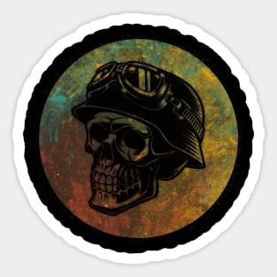 skull motorcycle vintage Sticker